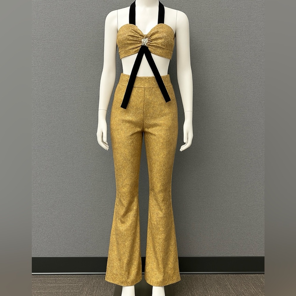 Custom Gold & Black Dance Costume